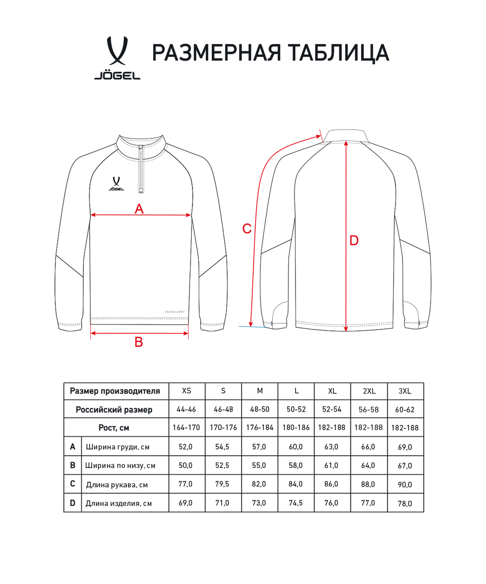 Джемпер тренировочный JÖGEL PREMIER PerFormDRY Training 1/4 Zip Fleece Top, черный