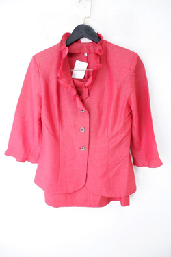 Костюм юбочный из хлопка и льна 44 размер