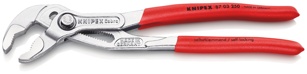 Клещи трубные KNIPEX Cobra® хромированные 250 мм 8703250
