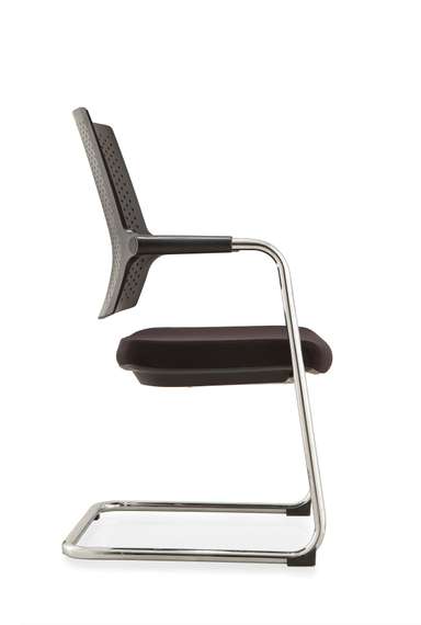 Кресло офисное Норден / Стайл 2 CF / хром / черная ткань / спинка черный пластик