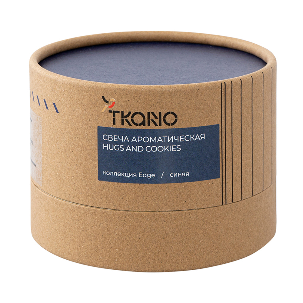 Свеча ароматическая Tkano Edge Hugs and Cookies синяя 30ч