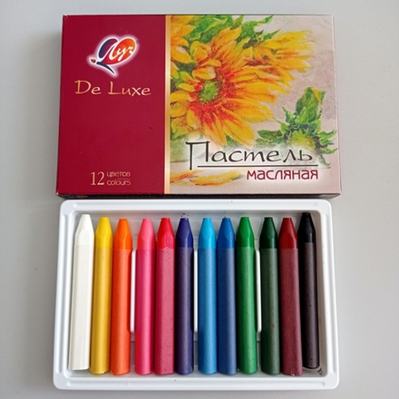Пастель масляная, ЛУЧ, DeLux, 12 цветов