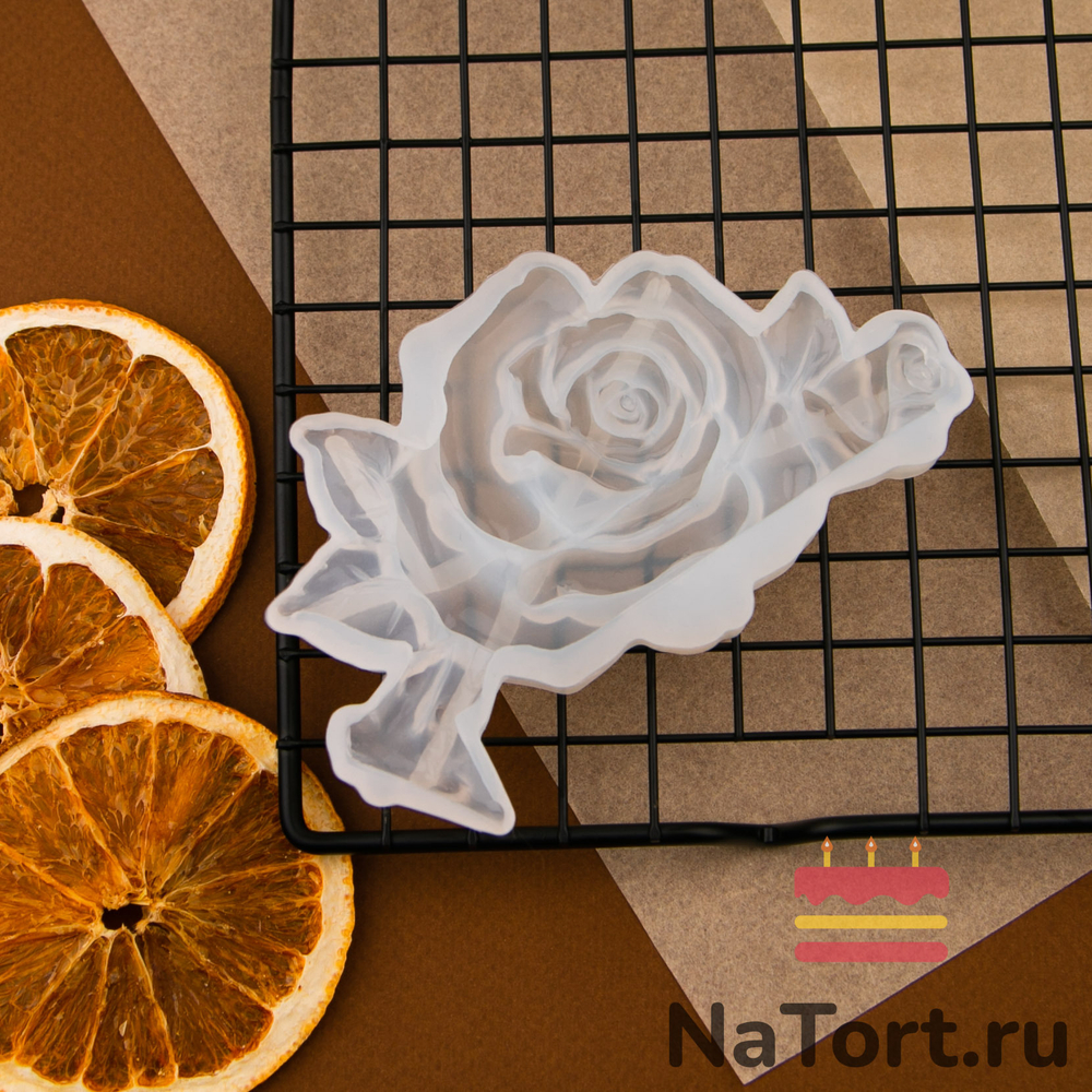 Силиконовый молд «Веточка розы»