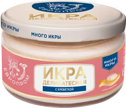 Икра мойвы Европром деликатесная с креветкой 180г