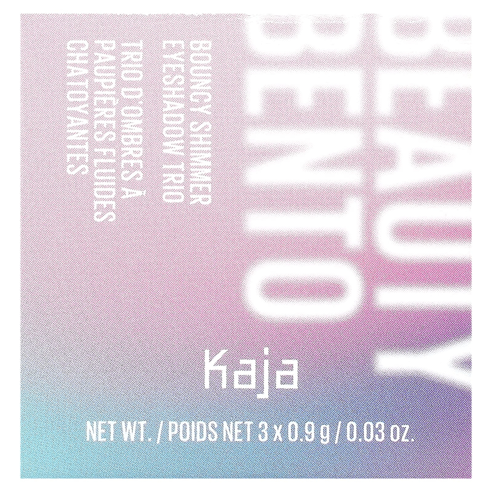 Kaja, Beauty Bento, трио теней для век с эффектом сияния, оттенок 02 цветок апельсина, 3 шт. по 0,9 г (0,03 унции)