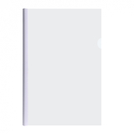 Папка-скоросшиватель с планкой Alingar, A4, 215х310 мм, 160 мкм. прозрачный, цвет планок ассорти