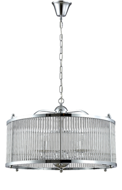 Подвесная люстра Crystal Lux TADEO SP6 D600 CHROME/TRANSPARENTE