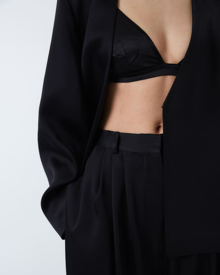 Брюки из шелка и вискозы Берберри черный