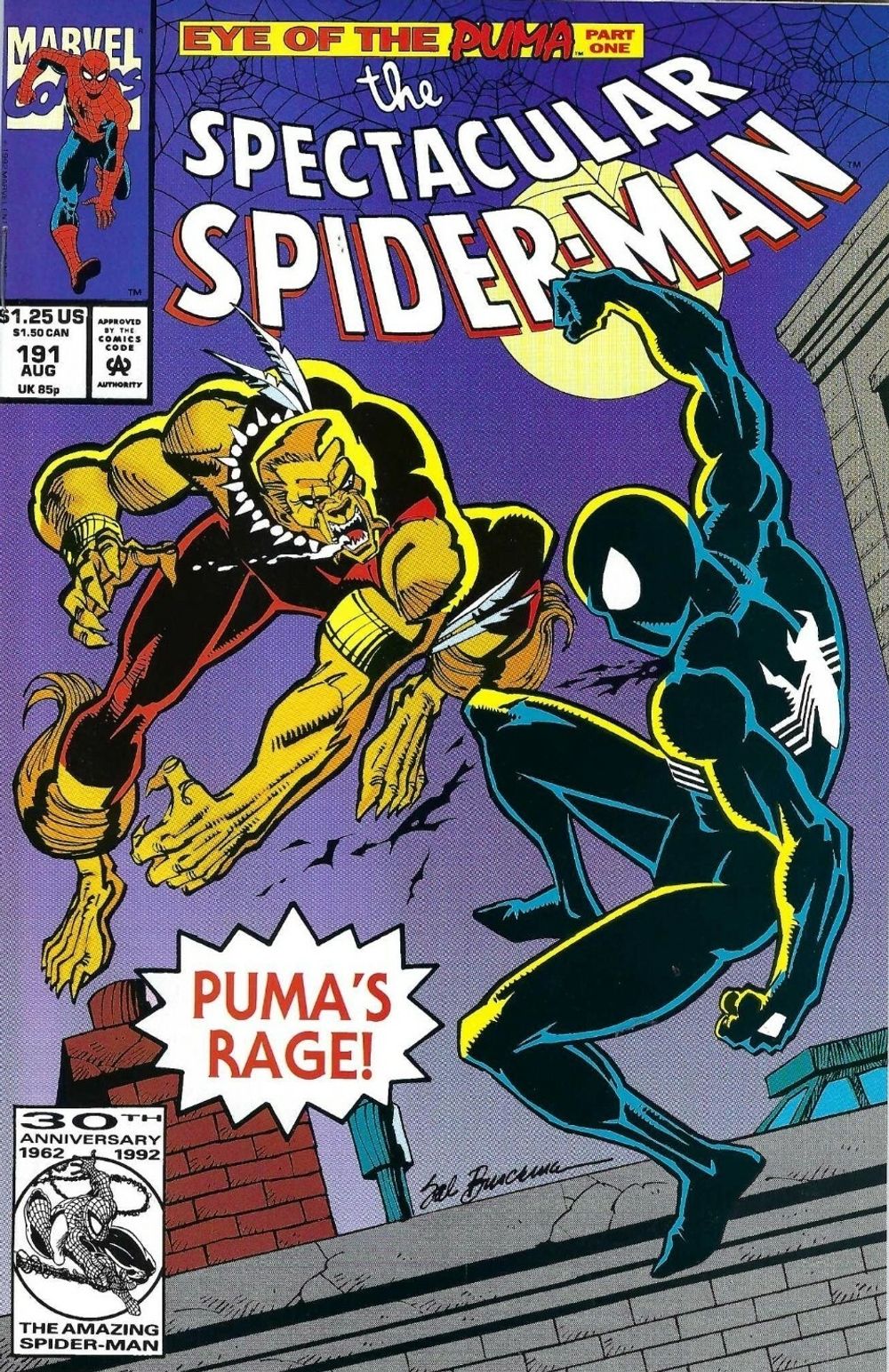 Комикс The Spectacular Spider-Man #191-193 Eye of the puma parts 1-2+1