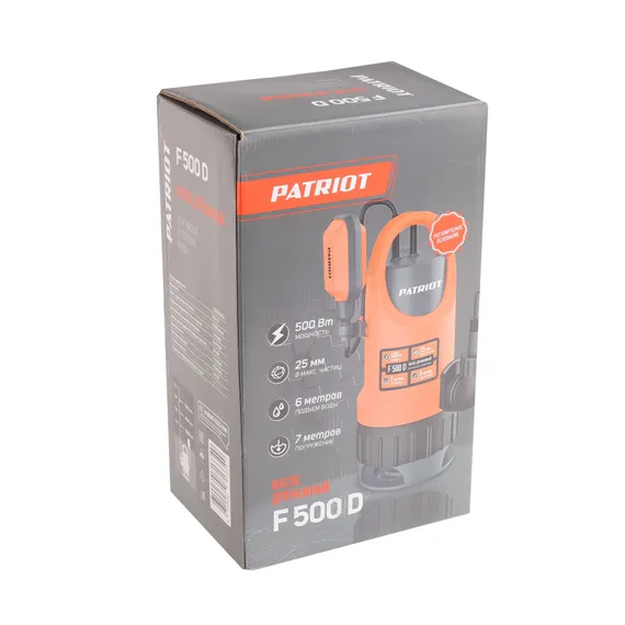 Насос дренажный "PATRIOT" F 500 D