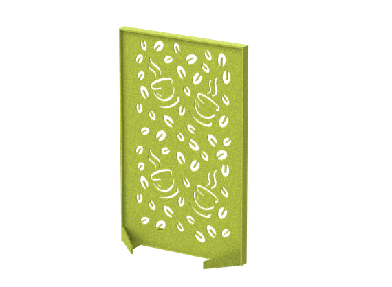 Перегородка с декором  "Кофе" 100х40х160