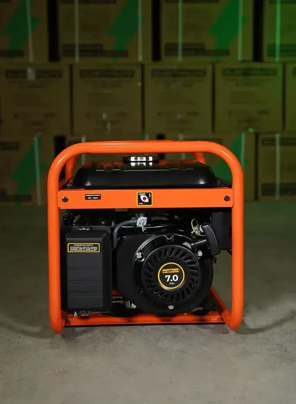 Электрогенератор бензиновый электростанция PFG 4500 PRO (4-х тактный двигатель, 4.875 кВа полная мощность, 220 В/12 В, 3/3,5 кВт, 50 Гц, 7 л.с, РУЧНОЙ СТАРТЕР) 3квт рамочный