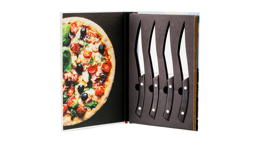 Набор ножей для стейка и пиццы 4шт Legnoart Napoli темный