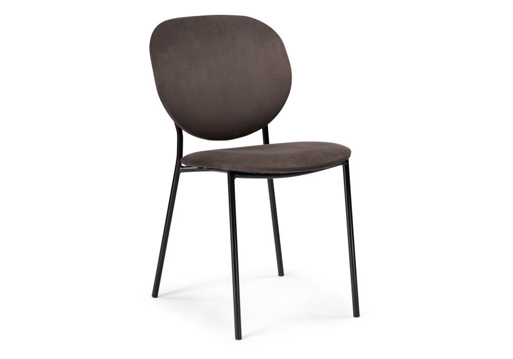 Стул на металлокаркасе Саранда кофе / черный глянец