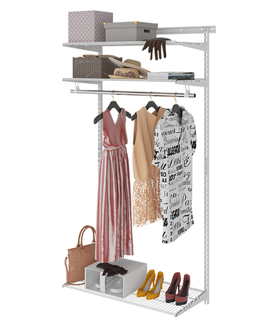 ПРАКТИК Гардеробная система Basic G90 белая, 95x45x205 см