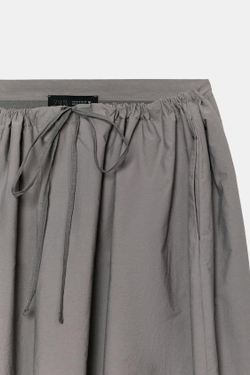 ZARA КОМБИНИРОВАННАЯ ЮБКА-КЛЁШ МИДИ, МЯГКИЙ СЕРЫЙ