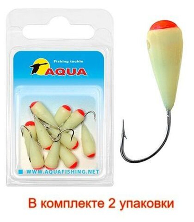 Мормышка фосфорная №81 КОНУС корюшиный, 2 упк по 10шт 0,35g