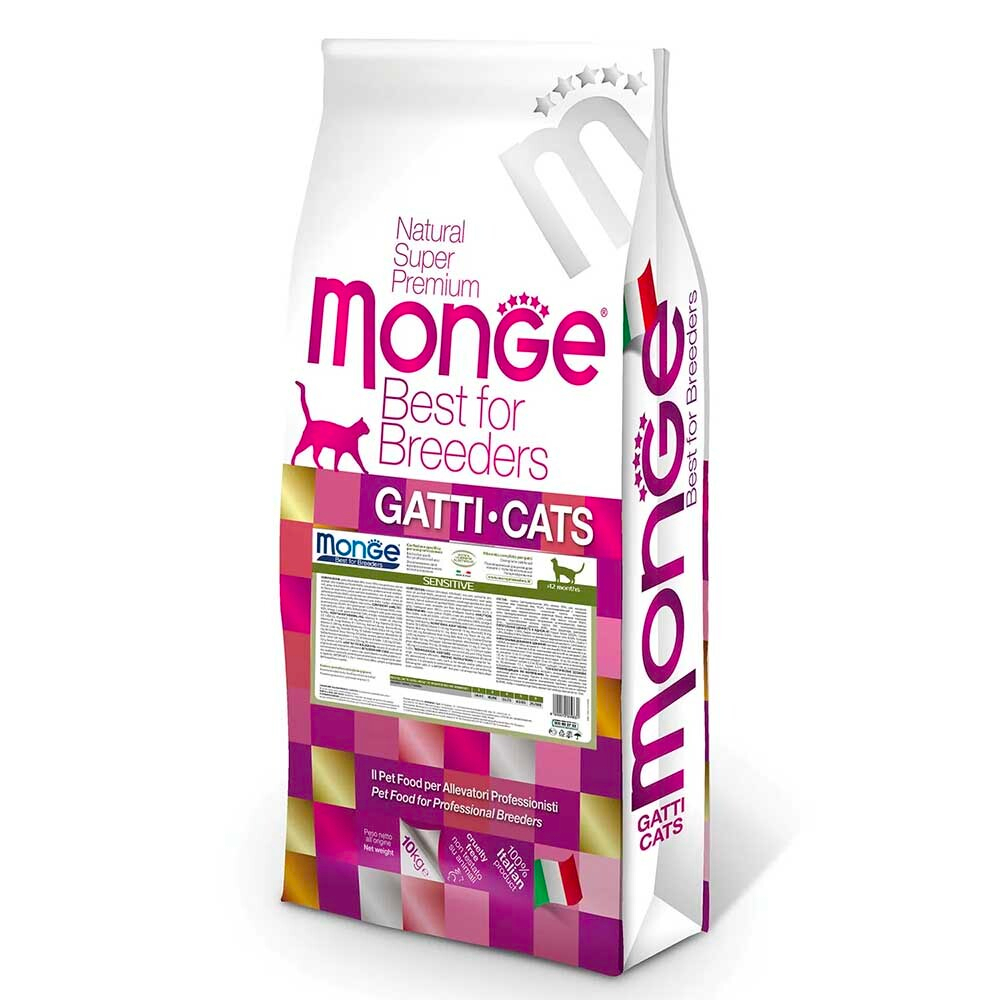 Monge корм для кошек с чувстительным пищеварением с курицей (Sensitive) 10 кг