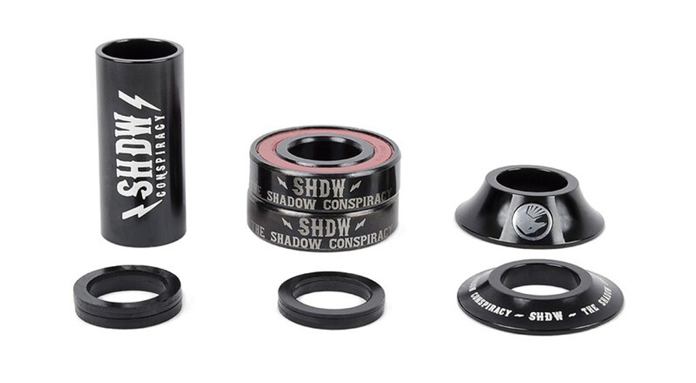 BMX каретка Shadow Stacked Mid Bottom Bracket Black 22 mm