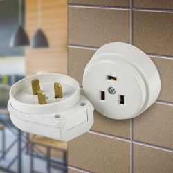 Соединитель Intro 9-802-01 2P+E СЭ.РВШ32-002 32А-250В ОУ ПЭТФ | Intro