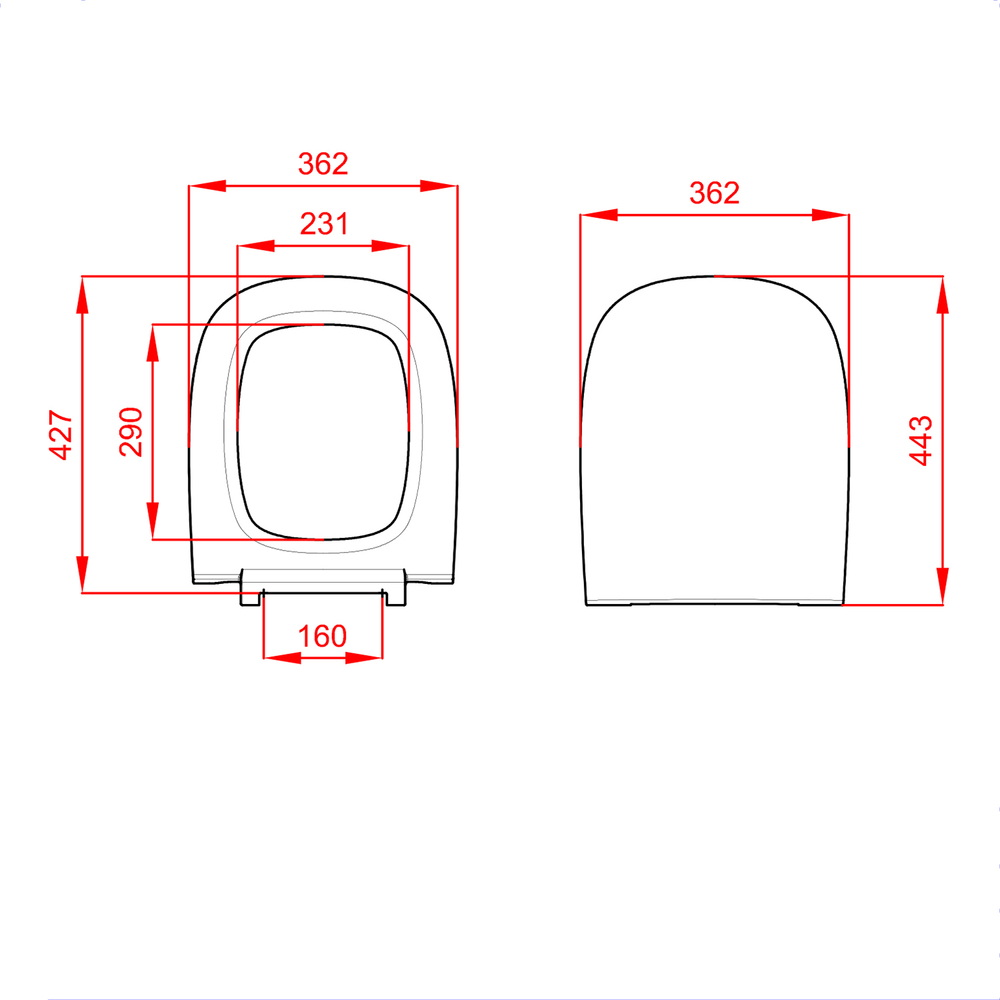 Сиденье для унитаза Infinity Slim  белое дюр.нерж.кр.м/лифт, съем "Quadro" (Sanita Lux)