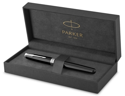 Ручка-роллер Parker Sonnet T539, цвет: Laque Black СT 1931501, стержень: F, цвет чернил: black, в подарочной упаковке