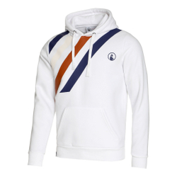Мужская кофта теннисная Quiet Please Retro Stripe Hoody Men - White