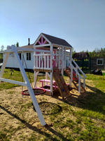 Детский деревянный домик с качелями гнездо "Петерсвуд"