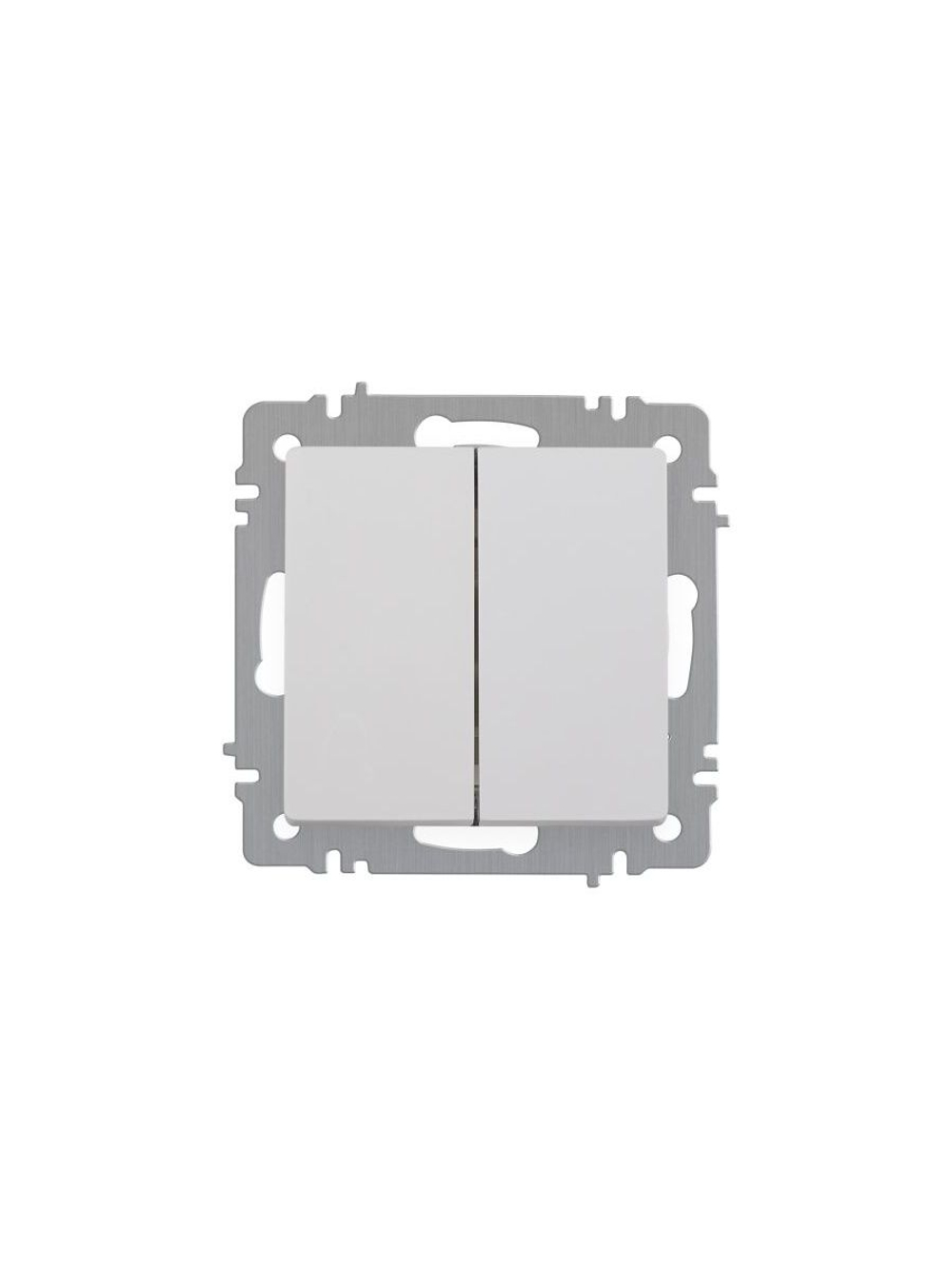 Выключатель 2-кл. СП Accent 6-104-01 10А IP20 250В AL/CU бел. Intro Б0063452