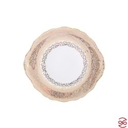 Блюдо круглое Queen's Crown Aristokrat Лист бежевый 27 см
