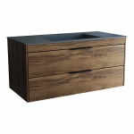 Тумба с раковиной Vincea Chiara 2D 100 VMC-2C2100CO/VCB-13100G тёмный дуб/раковина серая
