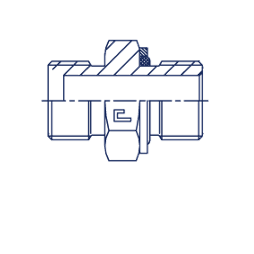 Штуцер FH BSP 1/4 - BSP 1/4 (o-ring)