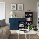 Шкаф - SKRUVBY  IKEA/ СКРУВБИ ИКЕА, 180х140  см, синий