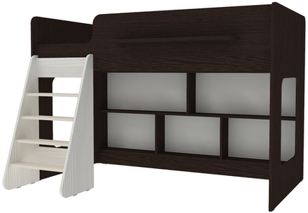 Кровать-чердак КарИВи Л-22.1  Белое Дерево Венге