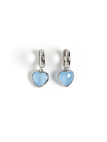 Серьги "Amour" silver с голубым агатом