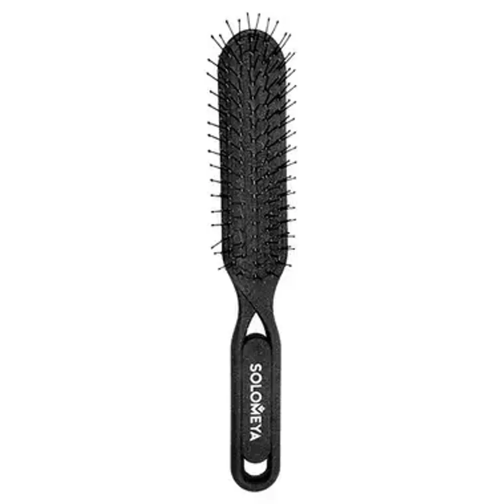 Расческа для сухих и влажных волос SOLOMEYA Detangling Bio Hair Brush For Wet&amp;Dry Black Aesthetic