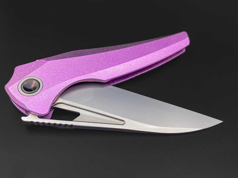 Складной нож Magpie M390 CrystalTi pink