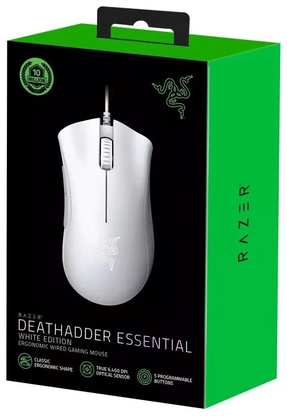 Игровая мышь Razer DeathAdder Essential USB, белый