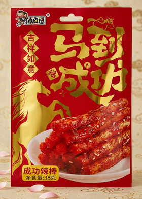 Соевая закуска Qiao Pi Dou Золотая лошадь  38гр