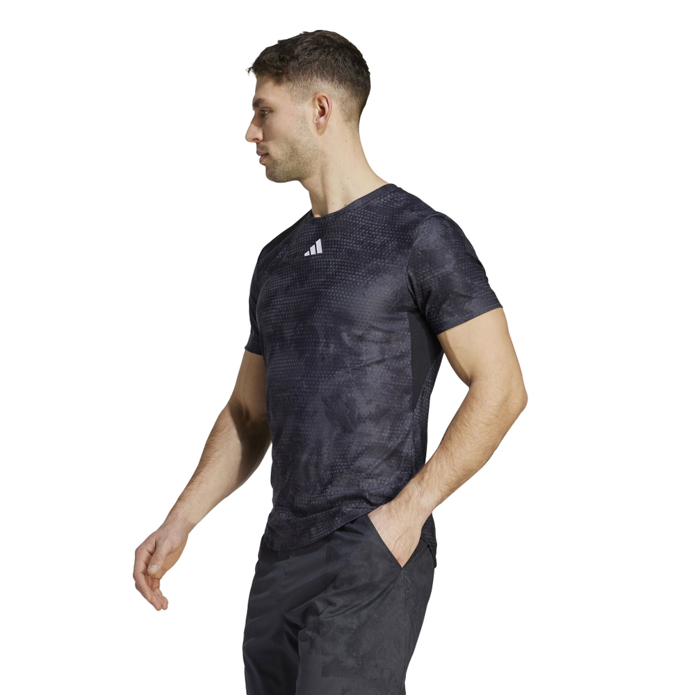 Мужское теннисное поло adidas Paris Freelift T-Shirt Men - Dark Grey, Black