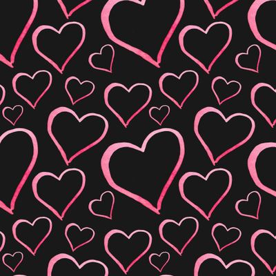 Сердечки акварель