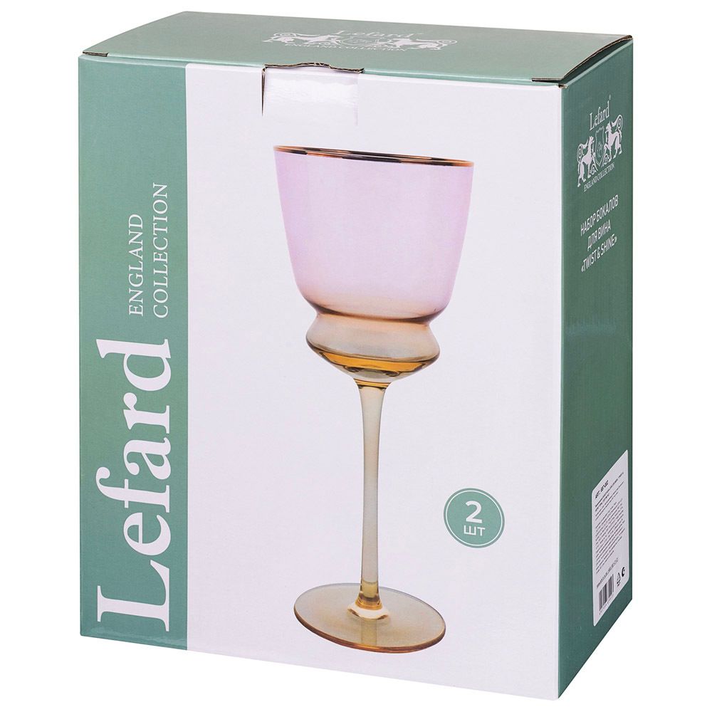 НАБОР БОКАЛОВ ДЛЯ ВИНА "TWIST & SHINE" PINK, 2 ШТ/380 МЛ