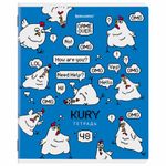 Тетрадь А5, 48 л., BRAUBERG, скоба, клетка, TWIN-лак, "КУРЛЫК И ВСЕ ВСЕ ВСЕ", (микс в ПУ), 405338