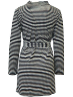 Халат-кардиган из мягкой ткани с хлопком (Размер: XL) (Цвет: черный с белым)