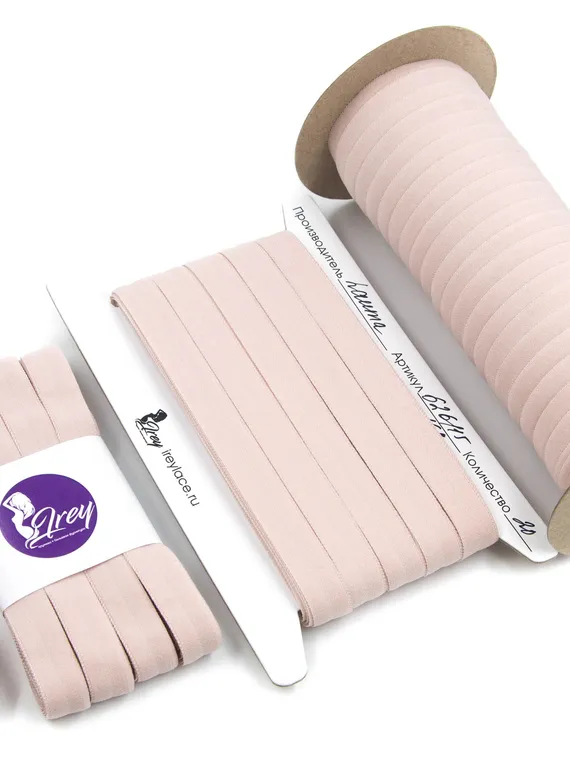 168 626/15 ОПТ Бейка окантовочная  Lauma Fabrics, 15 мм, серебристый пион 168