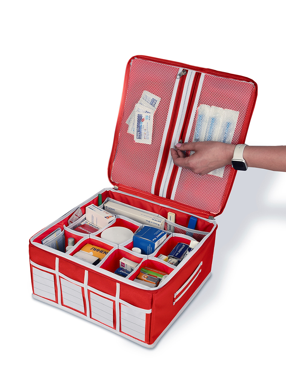 Аптечка домашняя 34х34х16 (красная)