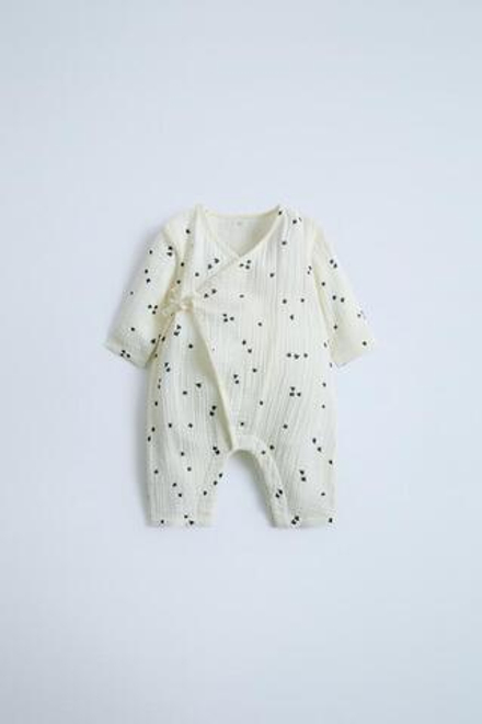ZARA ДЛИННОЕ КИМОНО ИЗ КРЕПА С ЗАВЯЗКАМИ, ЭКРЮ