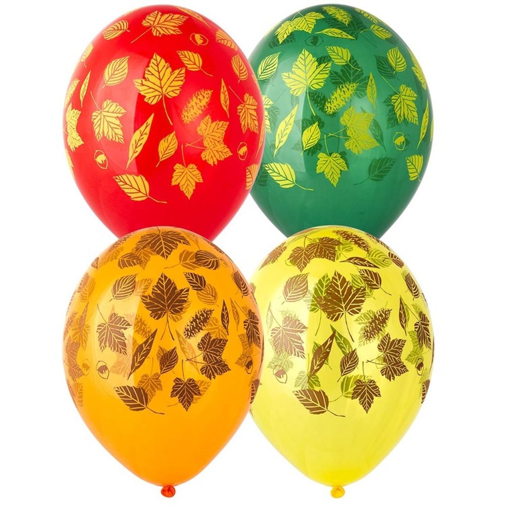 Шар 14&quot; Ассорти Осенние листья Belbal 10 шт