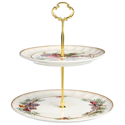 БЛЮДО ДВУХЪЯРУСНОЕ LEFARD "CELEBRATION" 19*23 СМ (КОР=24ШТ)