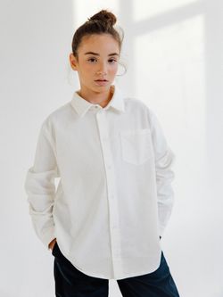 Рубашка из фланели сливочного цвета